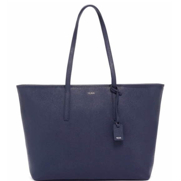 NWT Tumi Navy Blue Everyday Leather Tote- SOLD OUT IN STORES - Picture 4 of 8